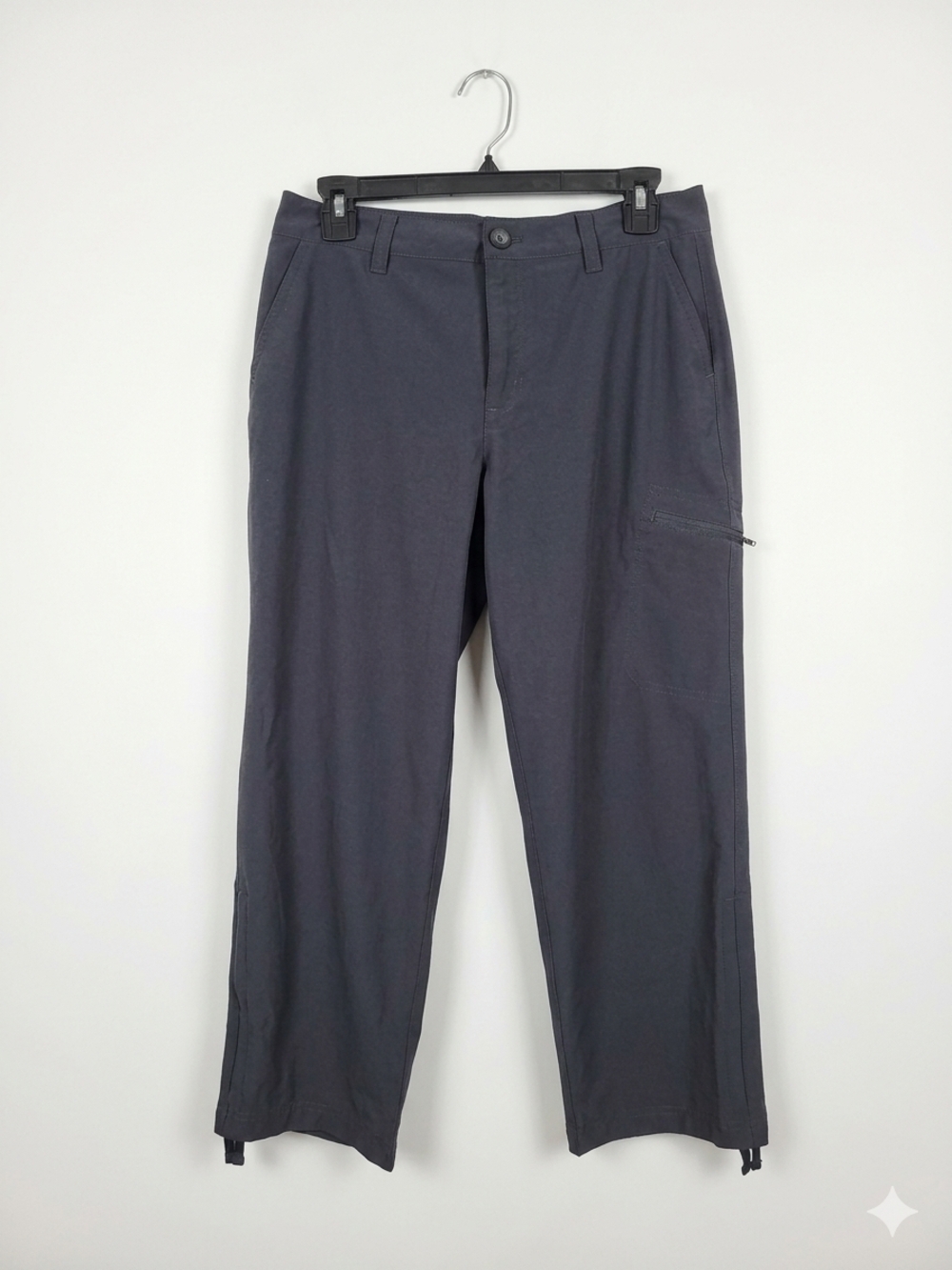 Eddie Bauer Dark Gray Straight-Leg Capris